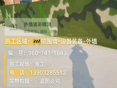 和田 迷彩漆喷涂价格（按平方米计费）